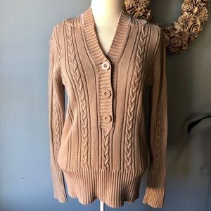 DressBarn beige size L hooded sweater
